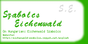 szabolcs eichenwald business card